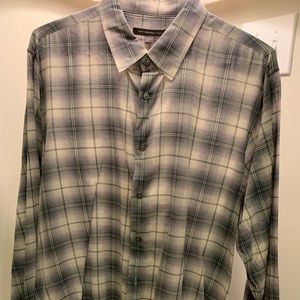 John Varvatos plaid button down